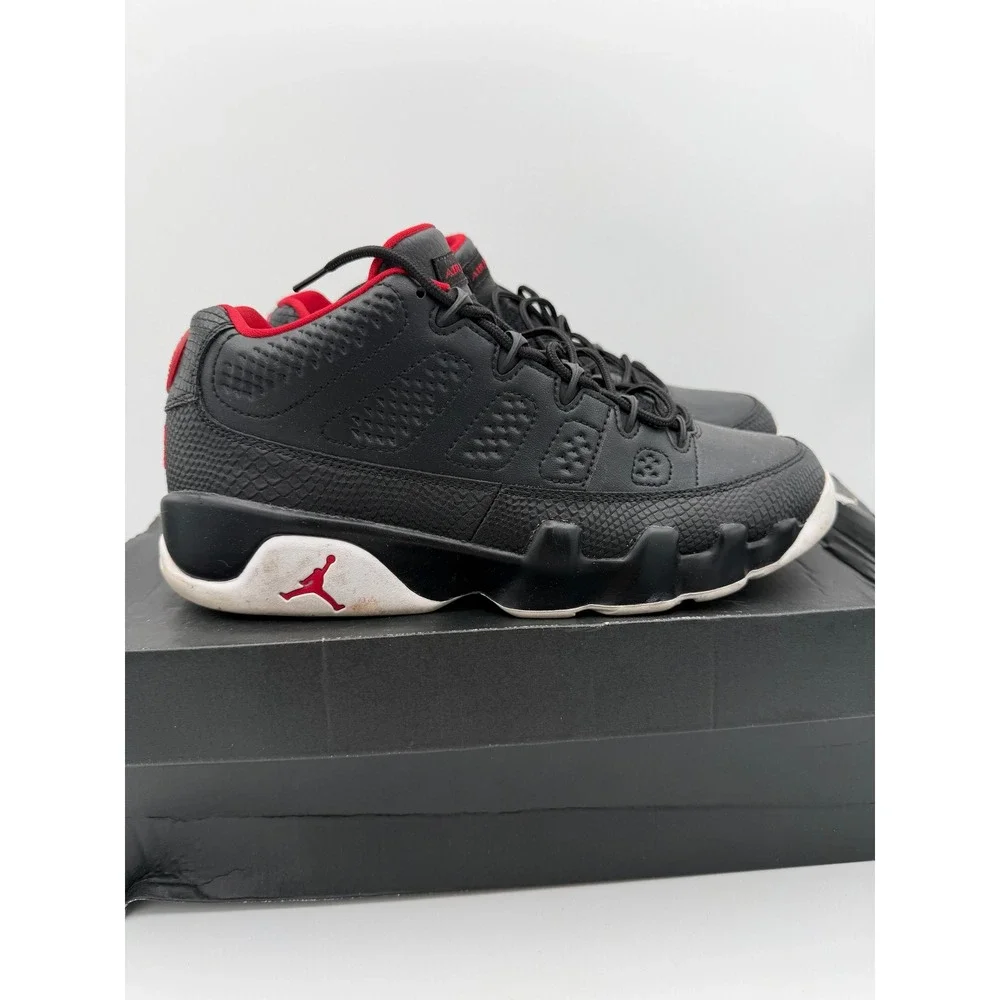 Air Jordan 9 Retro Low Bred Black Gym‎ Red White 832822-001 Mens Size 9
